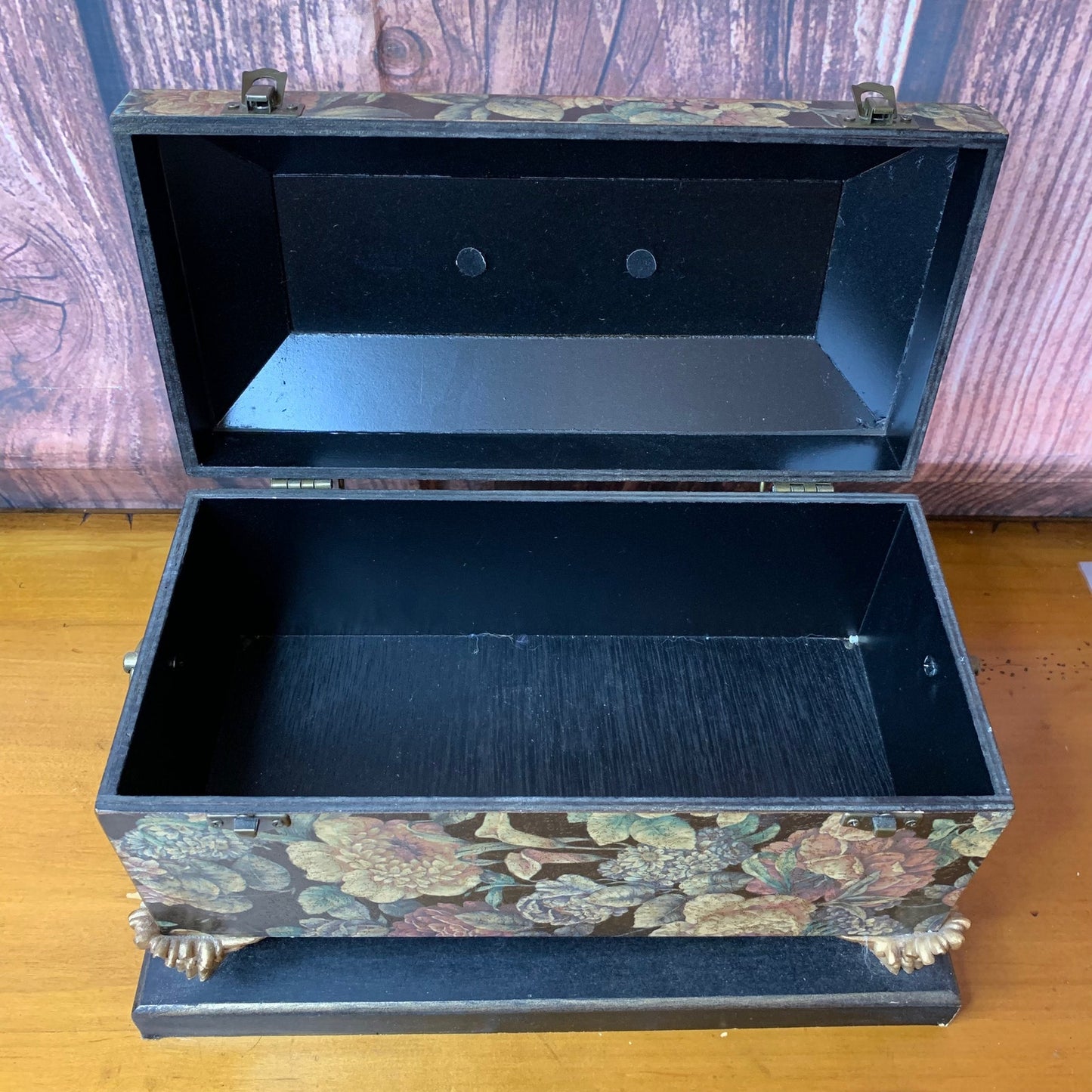 Anister Gifts Inc Vintage Floral Storage Box Hinged Lid