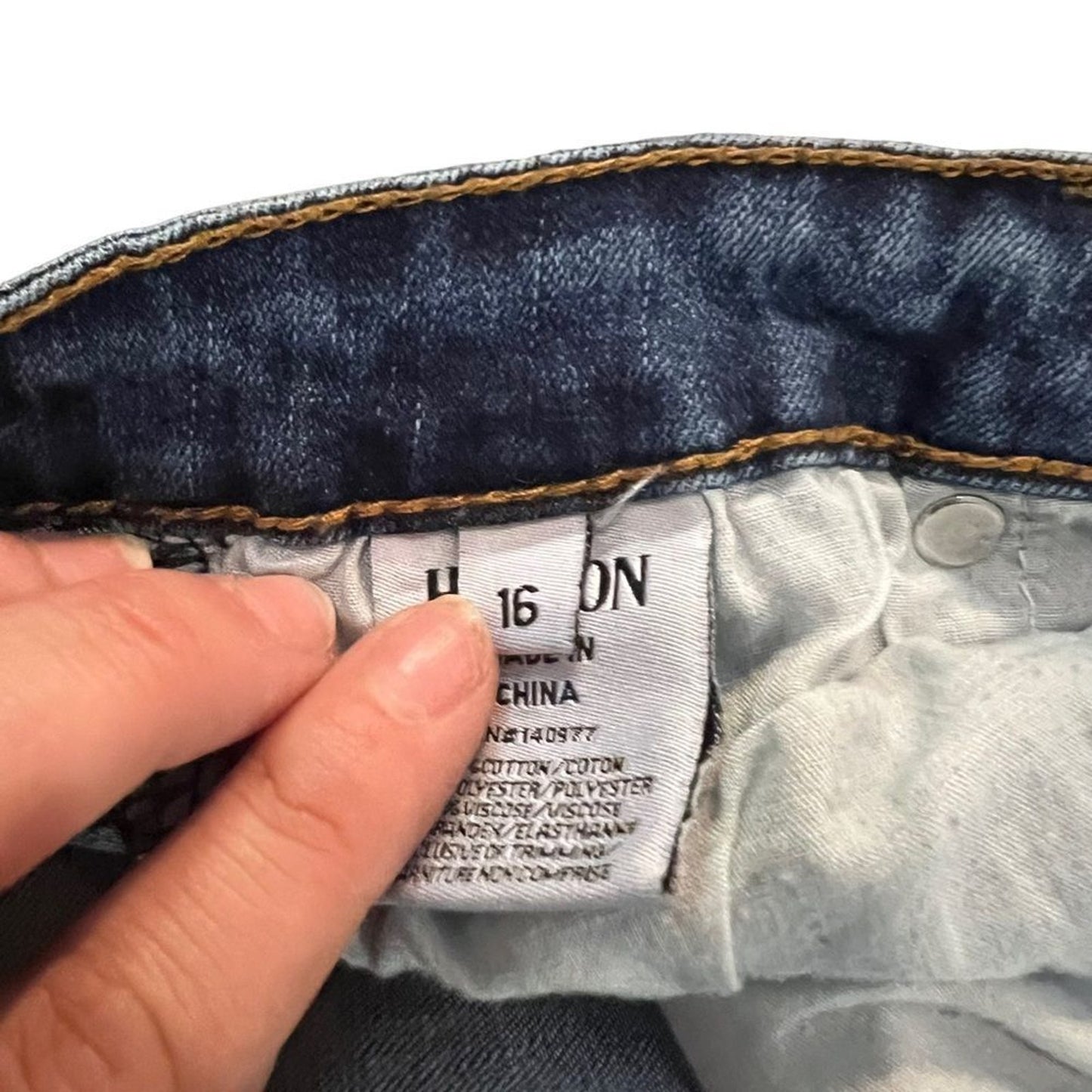 Hudson Jeans Girls Size 16 Blue Medium Wash Bestfriend Embroidered Raw Hem