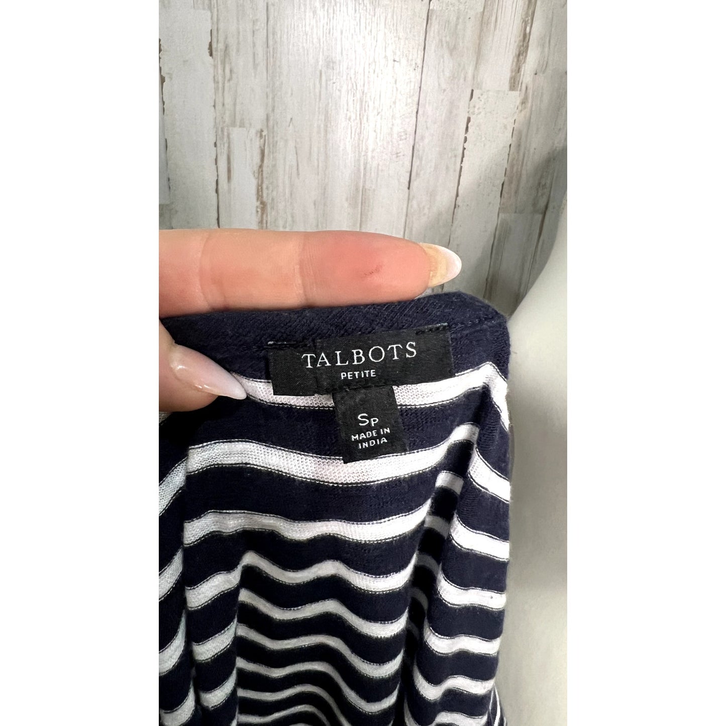 Talbots Petite Women's Size Small Striped T-Shirt Dress Multicolor Short Sleeve