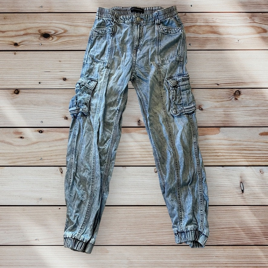 Aeropostale Women's Size Small High-Waisted Baggy Joggers Cargo Jeans