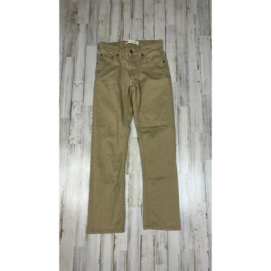 Levi's 511 Slim Khaki Tan Pants Youth Kids Size 12 Adjustable Waistband