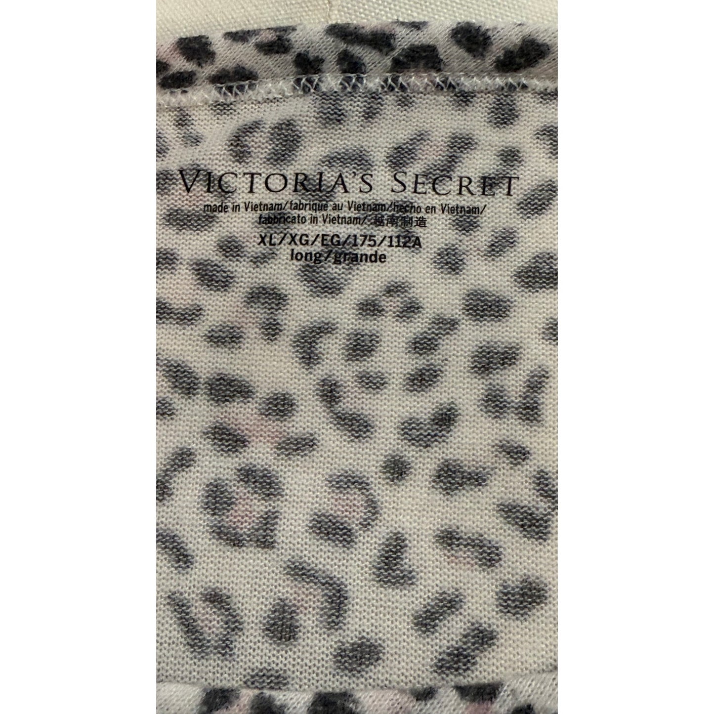 Victoria's Secret Women's XL Leopard Print Pajama Set Long Sleeve