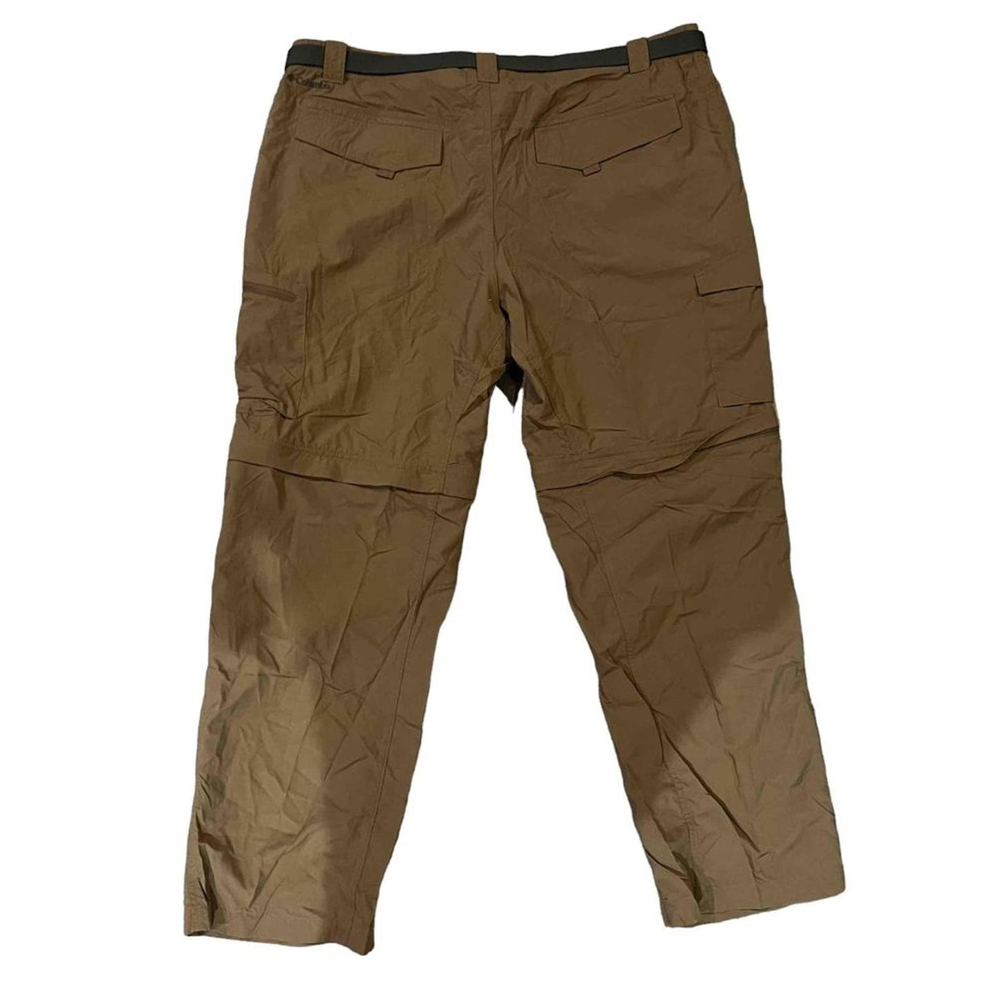 Columbia Men's Silver Ridge Brown Convertible Zip Off Cargo Pants Size 40x30