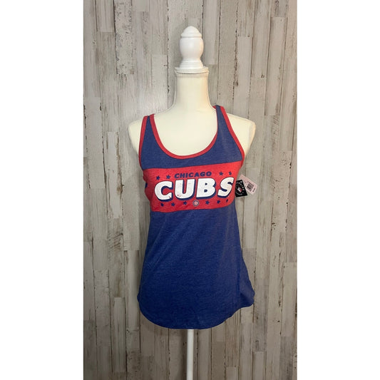 NWT Chicago Cubs Women's Blue Sleeveless Tank Top Size Small Casual Summer