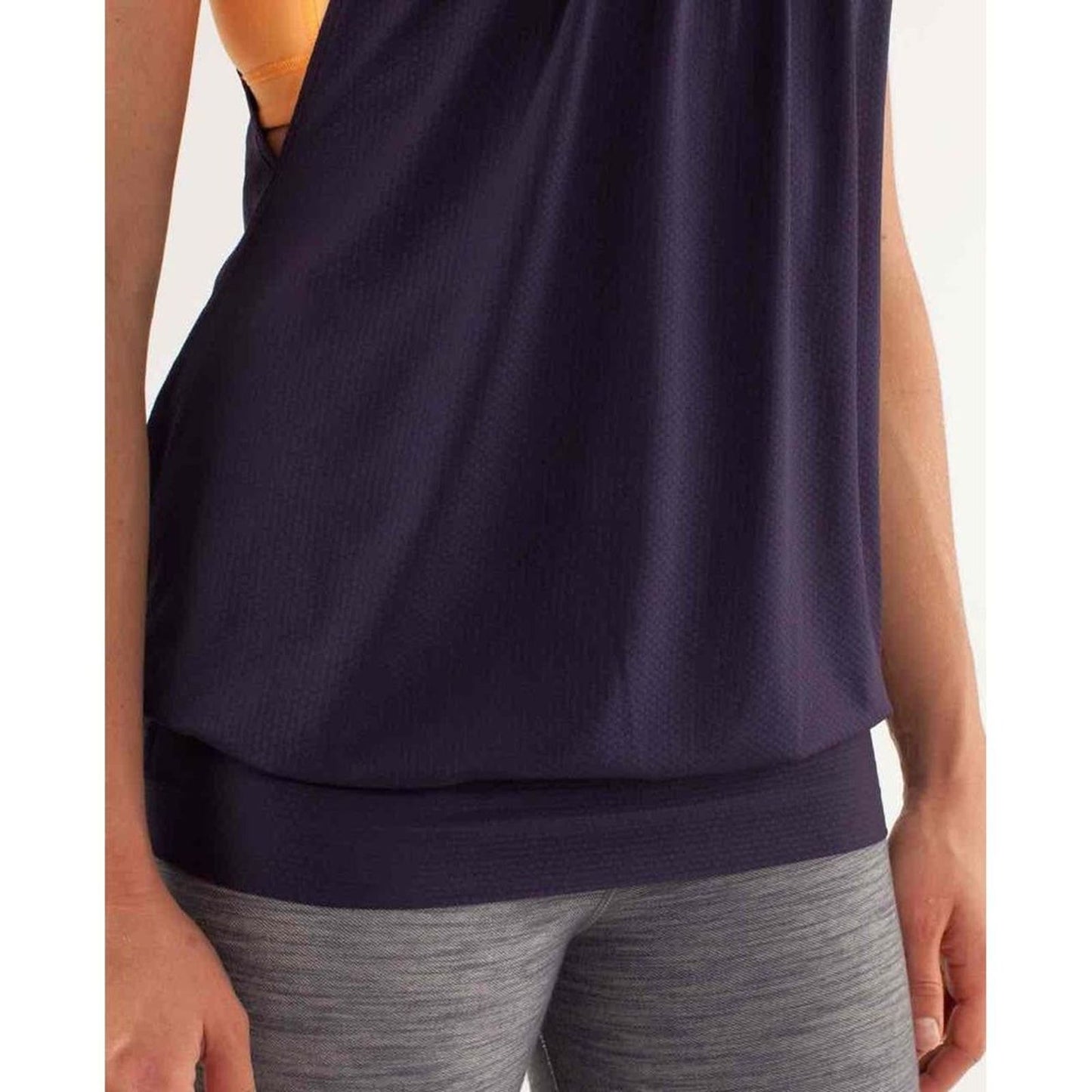 Lululemon Women's 4 No Limits Tank Top - Black Swan / Creamsicle Pop