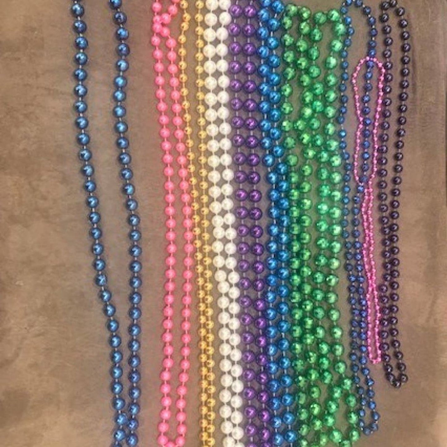 14 Green/blue/pink Mardi Gras/Homecoming Large Beads/strands