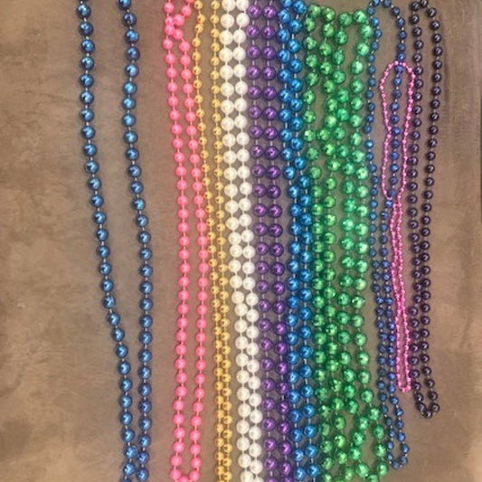 14 Green/blue/pink Mardi Gras/Homecoming Large Beads/strands