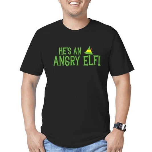 Elf Movie He's an Angry Elf black shirt XL