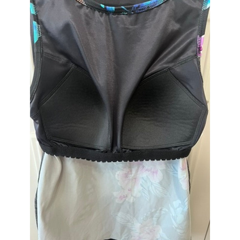 Lands' End Women's Floral Tankini Swim Top Size 8 Multicolor