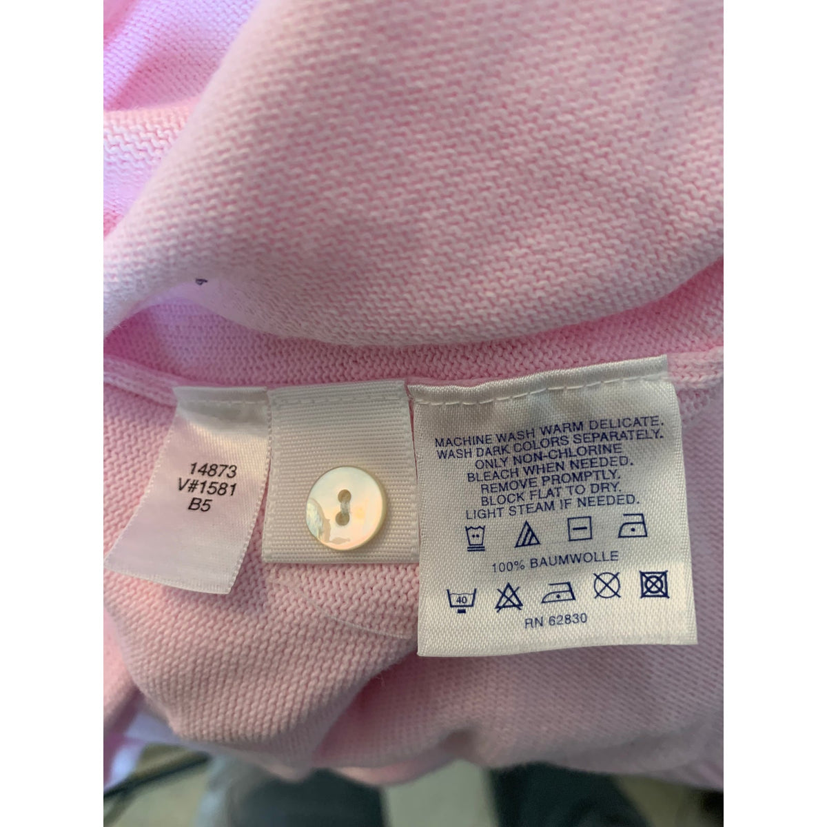 Lands' End Cardigan Sweater Womens 2XL Light Pink Button Front Knit