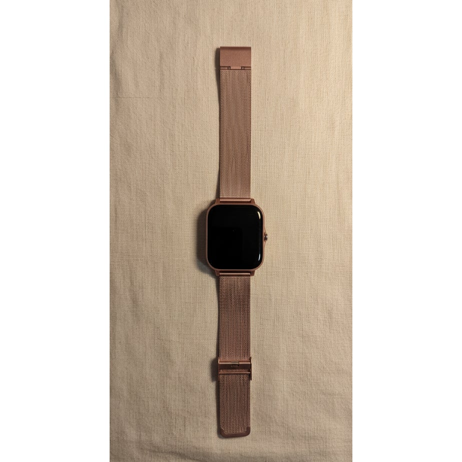 Rose Gold Square Smart Watch Mesh Band Heart Rate Sleep Activity NOT TESTED Tracker Women’s