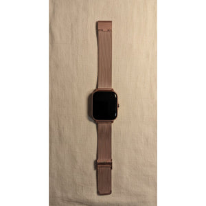 Rose Gold Square Smart Watch Mesh Band Heart Rate Sleep Activity NOT TESTED Tracker Women’s