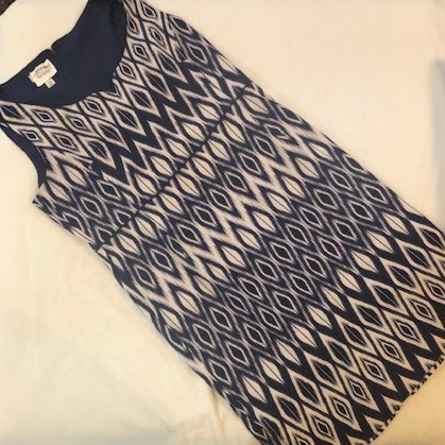 Dress Barn navy blue design sheath dress 16 EUC