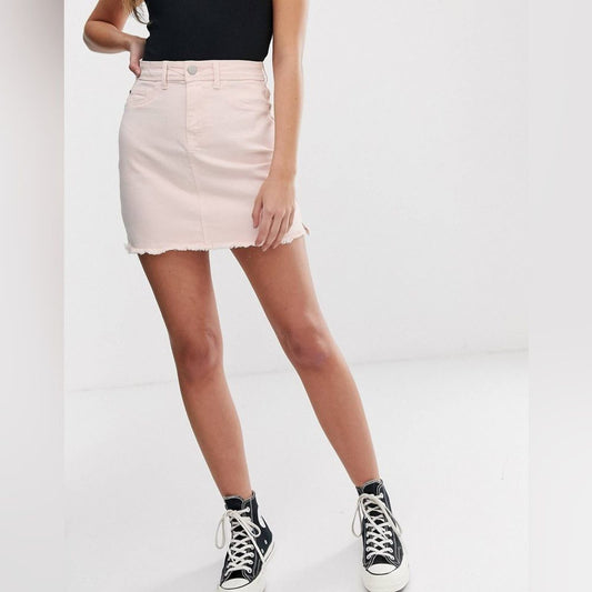 ASOS JDY Denim Pink Mini Skirt EU size 42 / US size 10