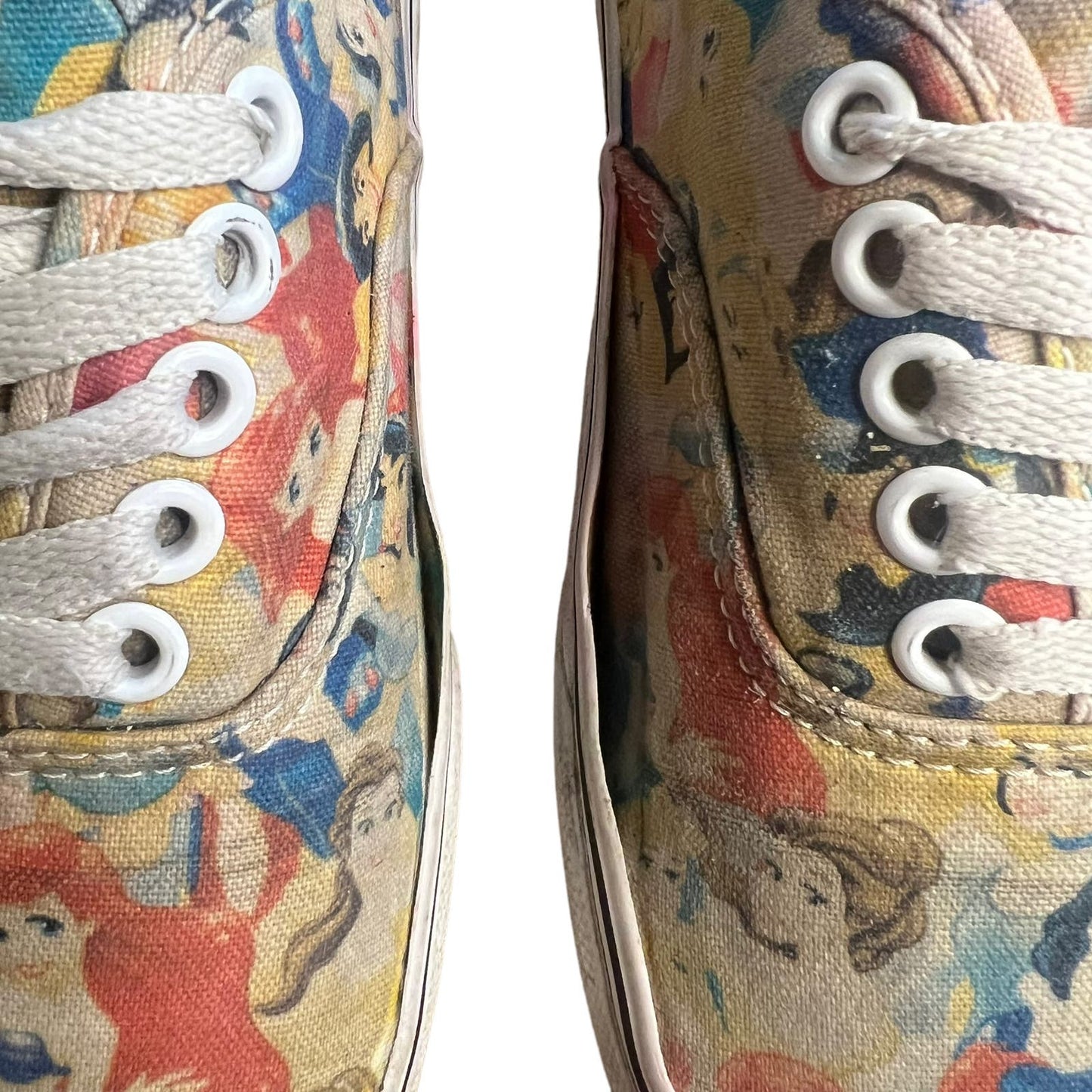 VANS x Disney Princess Canvas Sneakers Women's Lace-up Multicolor Low Top Size 8