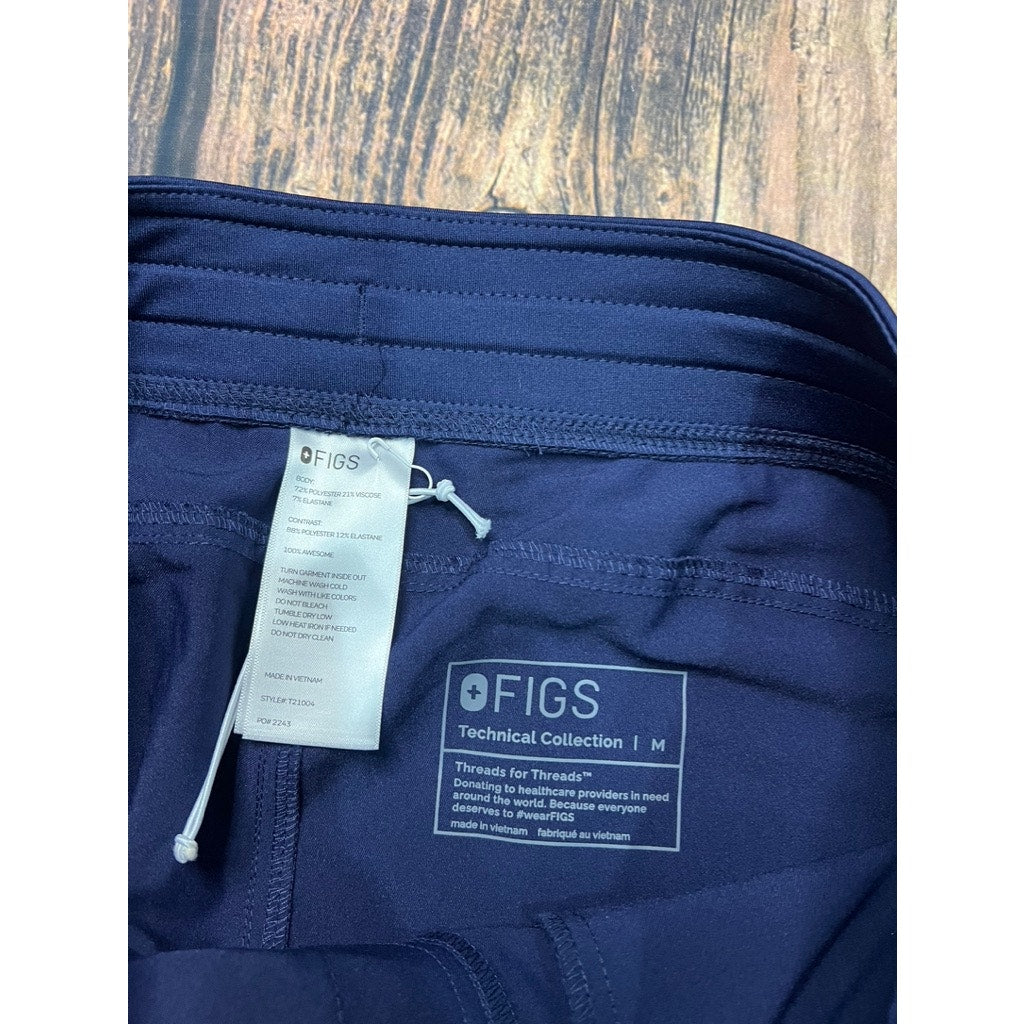 FIGS Women's Kade Cargo Scrub Set Blue Size Medium 2-Piece Workwear Outfit