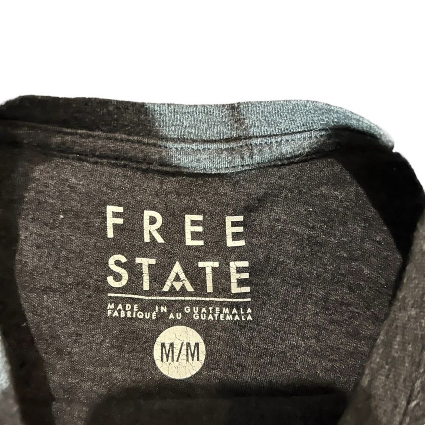Free State T-Shirt Womens Size Medium Gray Graphic "Love Is Color Blind" Crew