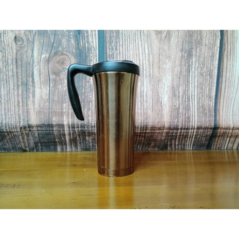 Starbucks Travel Mug Tumbler With Handle Gold 16 fl oz Lid