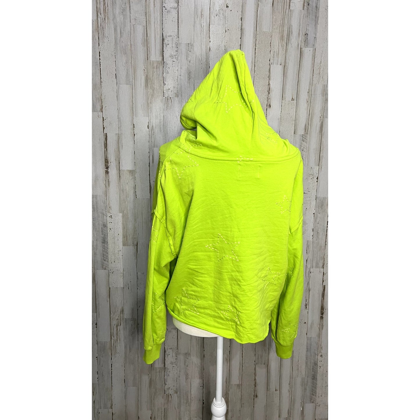 Anthropologie Saturday Sunday Women's Small Green Cropped Oversized Hoodie