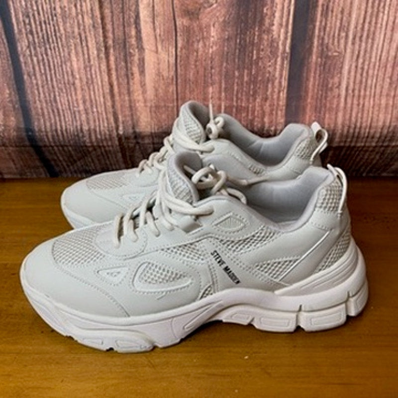 Steve Madden Womens Sneakers White Chunky Lace Up Size 9.5 M