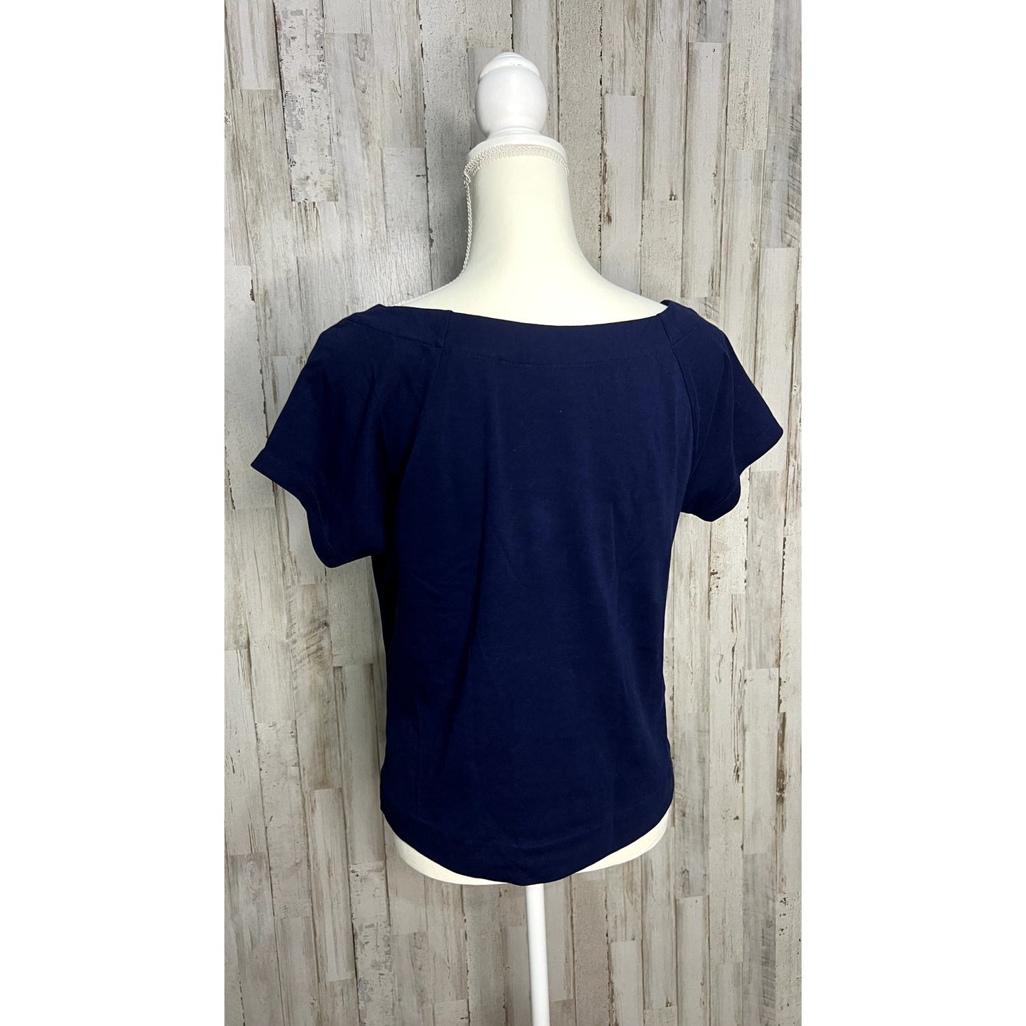 Lauren Ralph Lauren Women's XL Navy Blue Scoop Neck Tee Casual