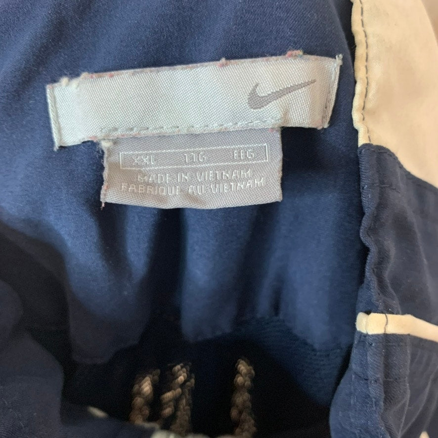 Nike Windbreaker Jacket Mens 2XL Navy Blue White Full Zip