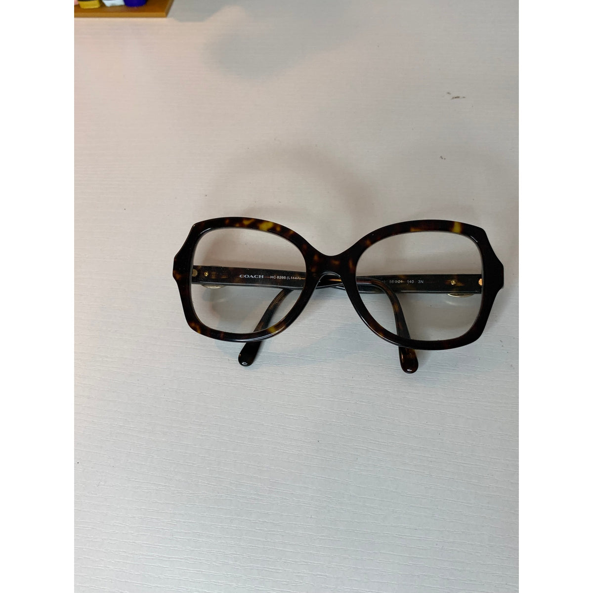 Coach Eyeglasses Precription Frames Womens 56-21-140 Brown Tortoise Geometric Full Rim