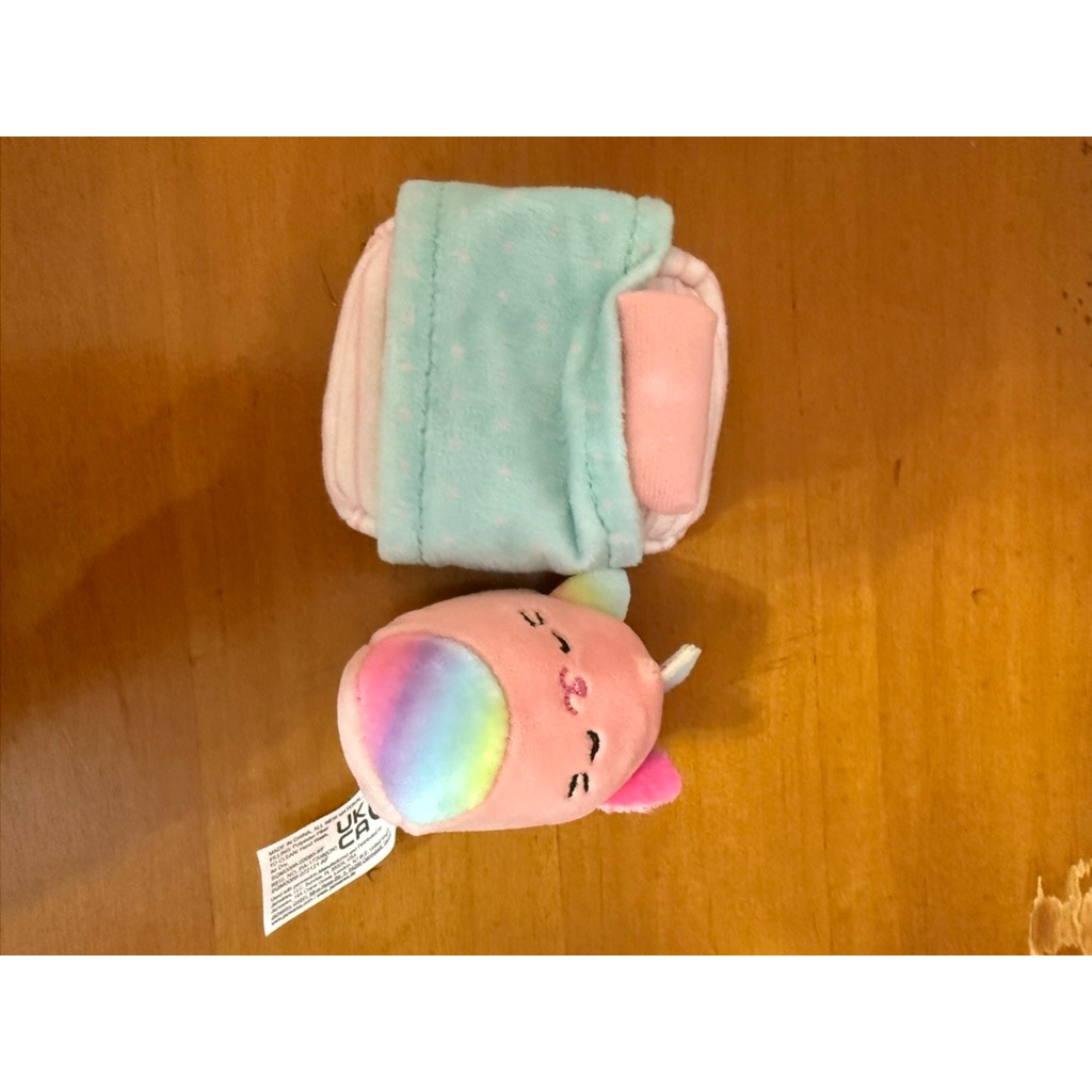Squishmallows Mini Plush Caticorn Rainbow Dream Squad Toy Multicolor